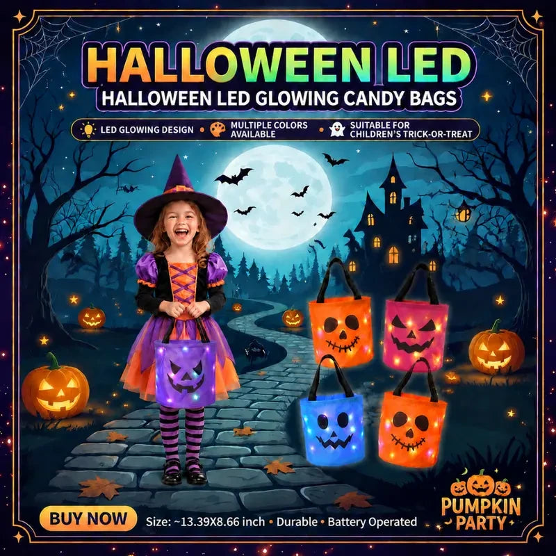 LED Halloween Candy Bucket
